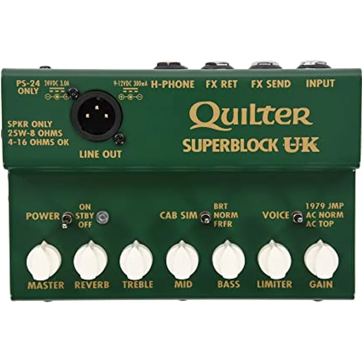 Quilter Superblock UK Bundle, E-Gitarren-Topteile mit Harley Benton G112Plus Creamback und pro snake TPL 5 PP