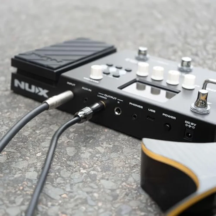 Nux MG-400, Gitarren-Multieffektpedal mit Dual 32-Bit-DSP, 25 Gitarrenamps, USB-Audiointerface und integriertem Expression Pedal – Bild 5