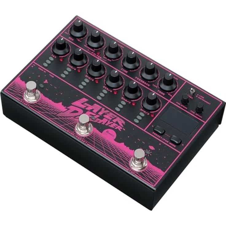 Ibanez LD303 Layer Delayer, Effektpedal für Gitarre mit variabler Lautstärkeregelung, Stereo-Ein-/Ausgang und MIDI-Funktion, 20 Presets – Bild 3