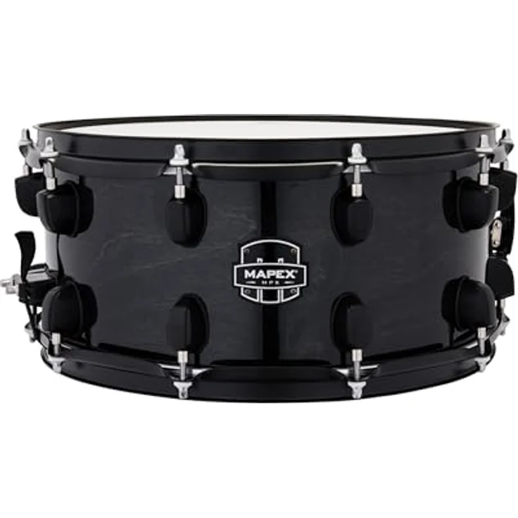 Mapex 14"x6,5" MPX Hybrid Snare Drum, Ahorn-/Pappelkessel, Transparent Midnight Black Finish, Chrom Hardware, Remo UX Felle – Bild 2