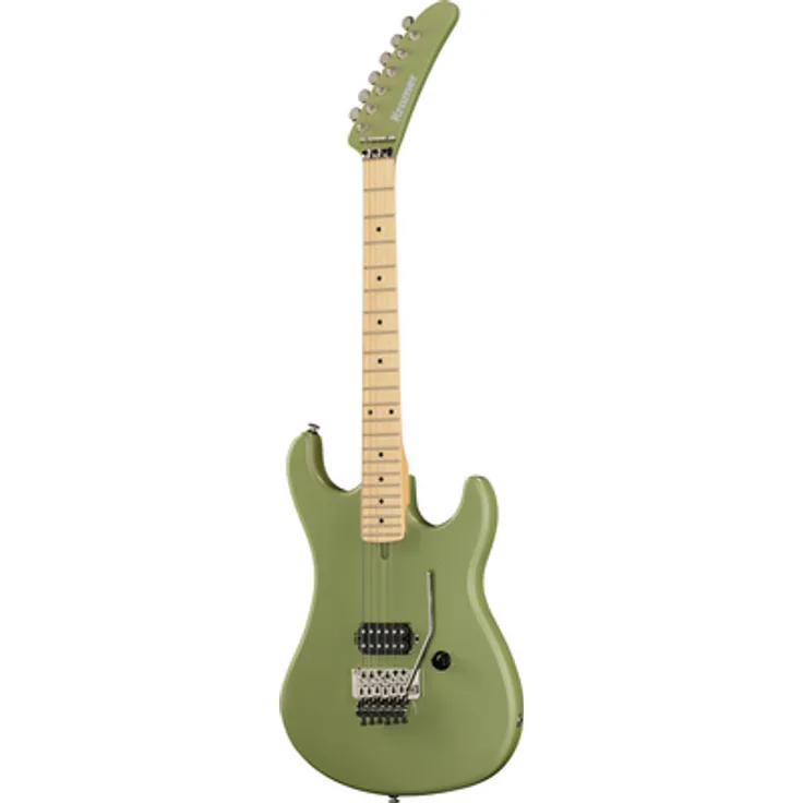 Kramer Guitars The 84 Atlas Green Satin, E-Gitarre mit Erlenkorpus, Ahornhals und Floyd Rose Tremolo
