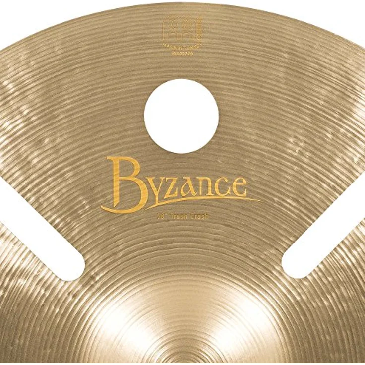 Meinl 18" Byzance Vintage Trash Crash, sandgestrahltes Schlagzeugbecken mit einzigartigem Klangbild und großen Aussparungen – Bild 7