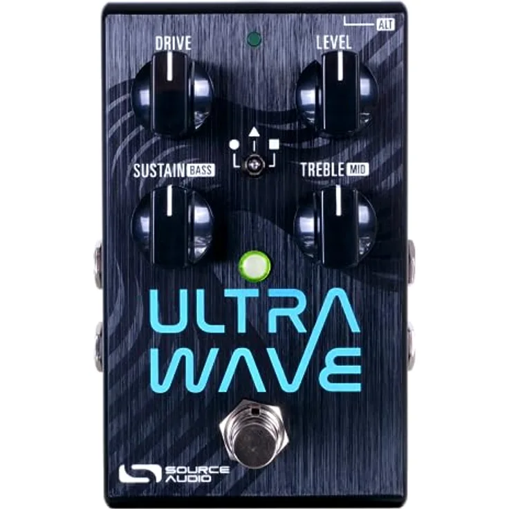 Source Audio Ultrawave Multiband Processor, Effektpedal mit 44 wählbaren Distortion-Effekten, grafischem 8-Band EQ und Dual Channel Kompressor, gebürstetes Aluminium-Gehäuse