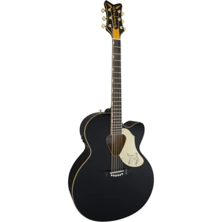 Gretsch G5022CBFE Rancher Falcon Jumbo, Westerngitarre mit massiver Fichtendecke, Ahornboden, mahagonihals, Palisandergriffbrett, Cutaway, Farbe: Black – Bild 4