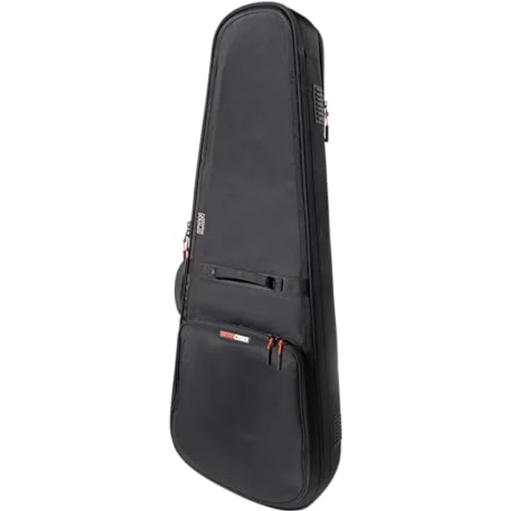 Gator Icon Semi Hollow Guitar BK, Gigbag für Semi Hollow E-Gitarre, witterungsbeständiges schwarzes 1000D Nylon, inklusive Regenhülle und versteckter Tasche – Bild 1