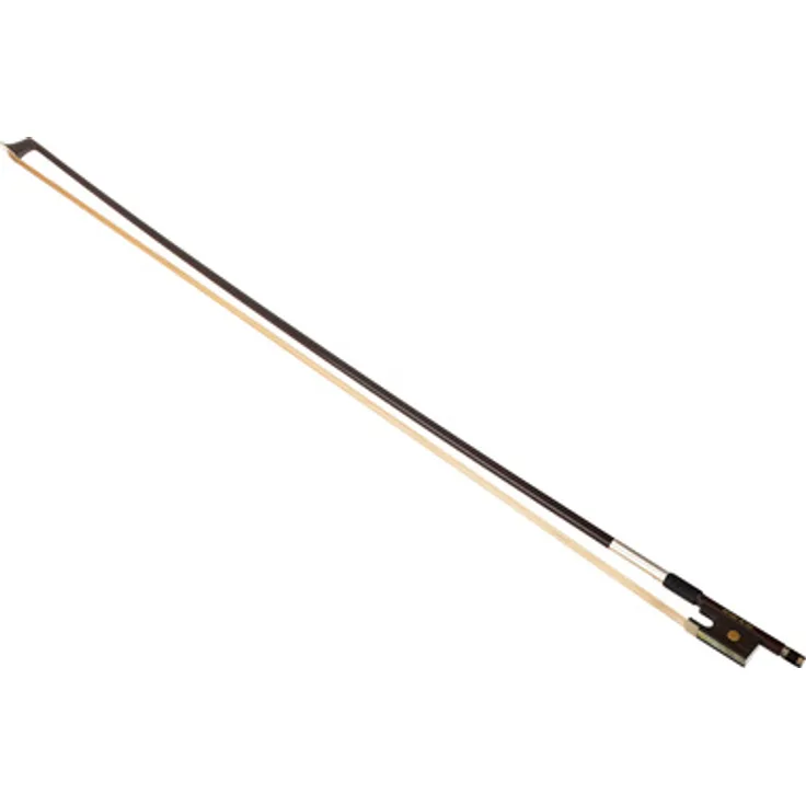 Artino Retro Carbon Violin Bow 4/4, gut ausbalancierter Carbonbogen in traditioneller Holzoptik mit Ebenholzfrosch und dunkelbrauner Lackierung