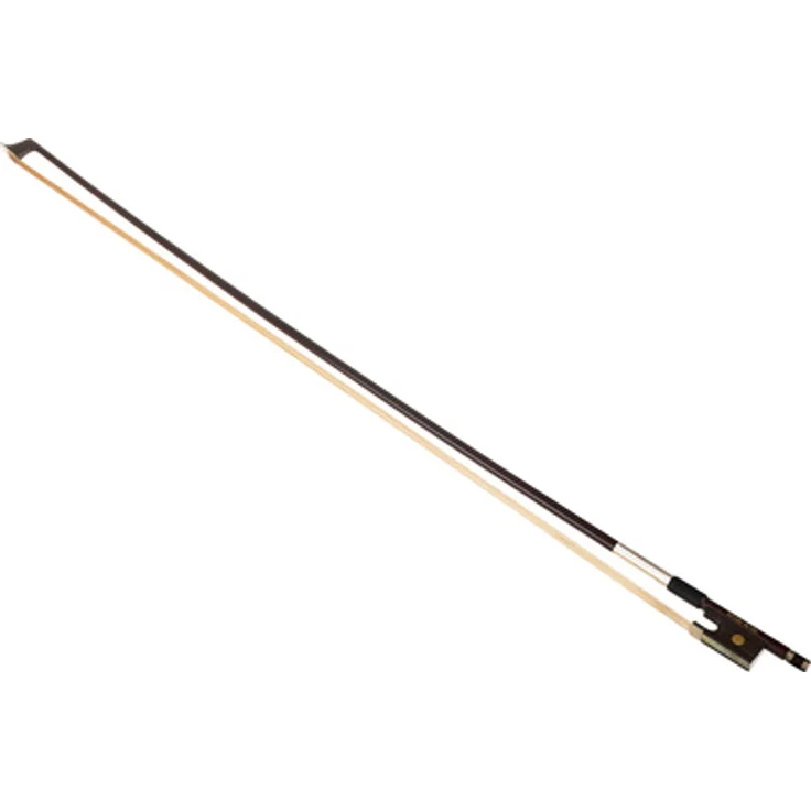 Artino Retro Carbon Violin Bow 4/4, gut ausbalancierter Carbonbogen in traditioneller Holzoptik mit Ebenholzfrosch und dunkelbrauner Lackierung
