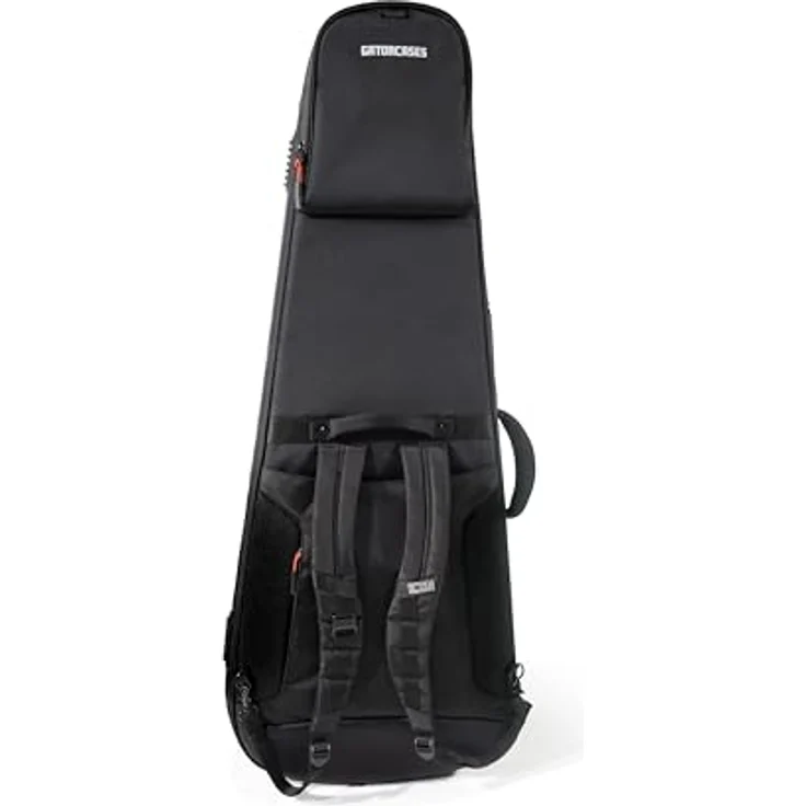Gator Icon Semi Hollow Guitar BK, Gigbag für Semi Hollow E-Gitarre, witterungsbeständiges schwarzes 1000D Nylon, inklusive Regenhülle und versteckter Tasche – Bild 12