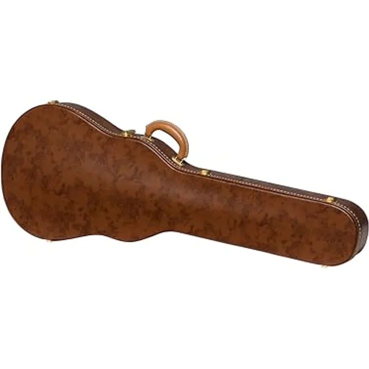 Gibson LP Lifton Historic Case, Gitarrenkoffer für Les Paul Modelle mit robusten Verschlüssen und pinkem Plüsch, braun
