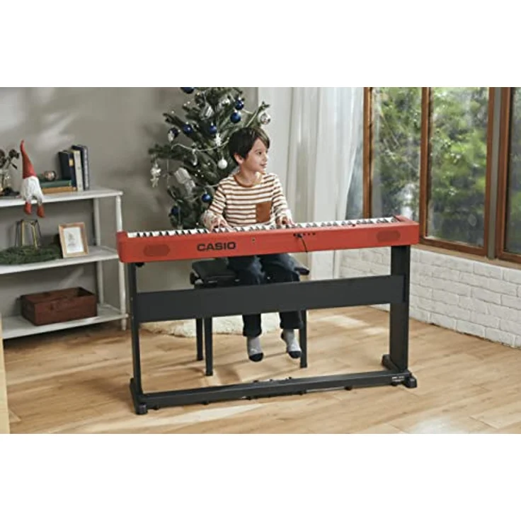 Casio CDP-S160 RD, Digitalpiano mit 88 Tasten, 64-stimmiger Polyphonie, 10 Sounds, Duet Mode, rot – Bild 6