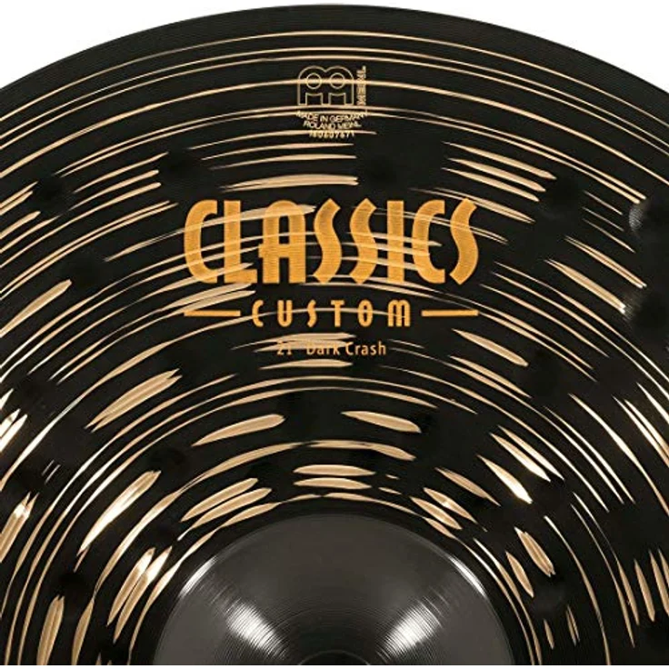 Meinl Cymbals Classics Custom Dark Crash, 21 Zoll (53,34 cm) B12 Bronze Becken mit dunklem Finish und kraftvollem Sound – Bild 4