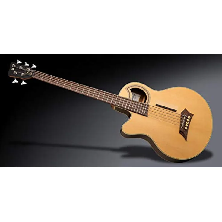 Warwick Alien Deluxe Hybrid 5 LH NT, 5-Saiter Akustikbass mit Shadow NanoMag und Piezo Tonabnehmer, Natural Transparent Satin Finish