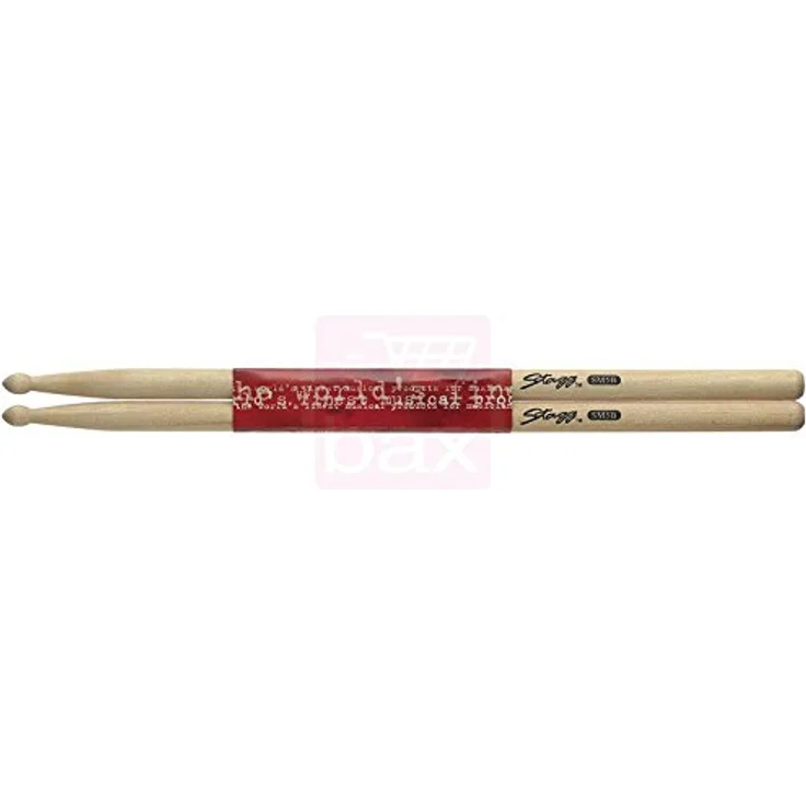 Stagg Maple 5B Holztip Drumsticks SM5B12, Ahorn Holz, 1 Paar