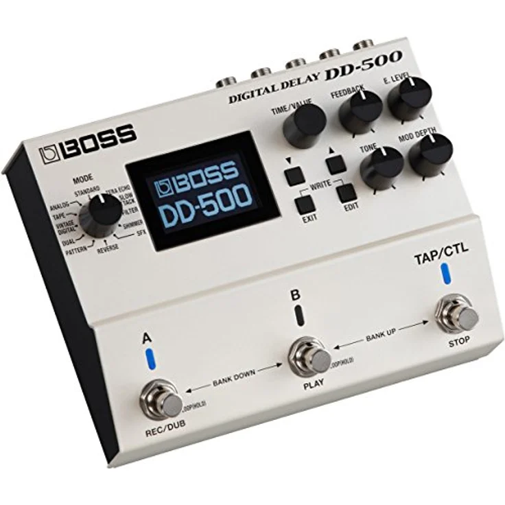 Boss DD-500 Digital Delay, Stereo Delay-Pedal mit 32-bit/96 kHz, 12 Programmen und eingebauten Phrase-Looper – Bild 4