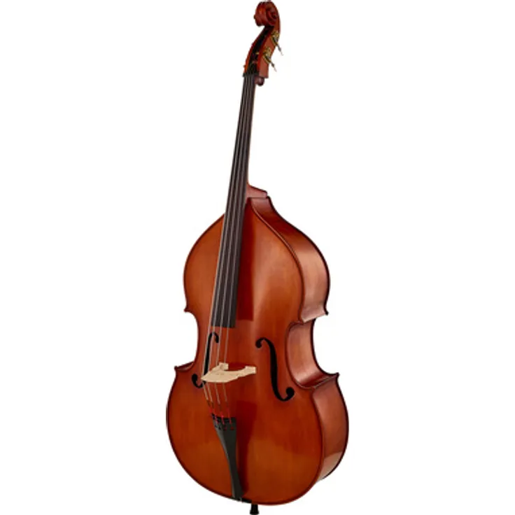 Gewa Premium Line Solid Bass 3/4, Vollmassiver Kontrabass mit Fichtendecke und Ahornboden, dunkelbraun handlackiert, spielbereit gemacht