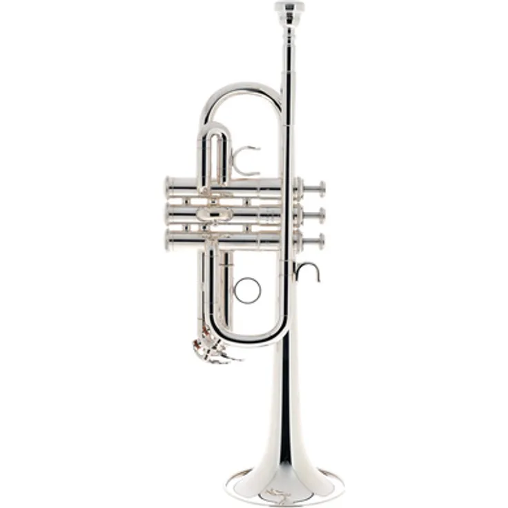 Yamaha YTR-6610 S Trompete, Eb/D-Trompete mit Medium Bohrung, versilbert, inkl. Koffer und 14B4 Mundstück