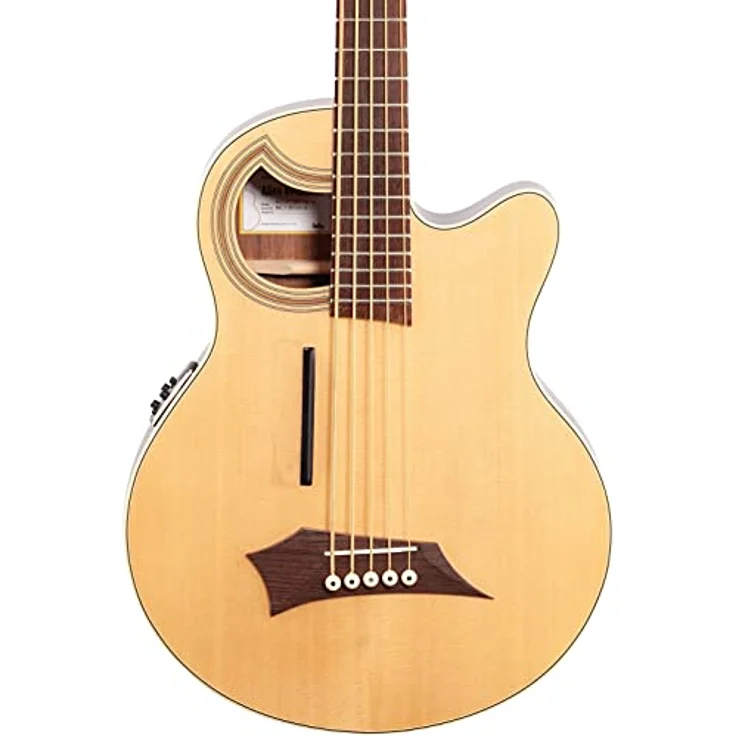 Warwick Alien Deluxe 5 Hybrid Thinline, 5-Saiter Akustikbass mit Sitka Fichten Decke, Shadow Nanomagnetic und Piezo Tonabnehmer, Natural Transparent Satin Finish – Bild 2