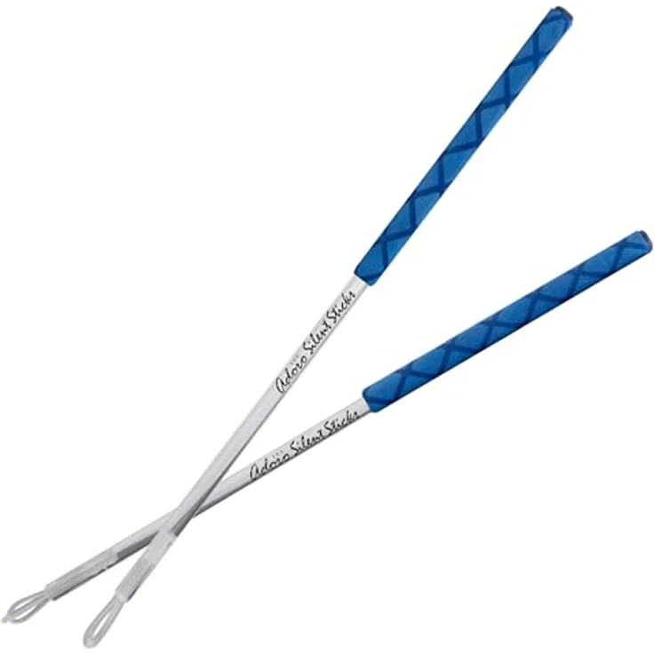 Adoro SSE Silent E-Sticks, Drumsticks mit 15,5 mm Schaft, optimiert für Gummipads, blauer Griff – Bild 1
