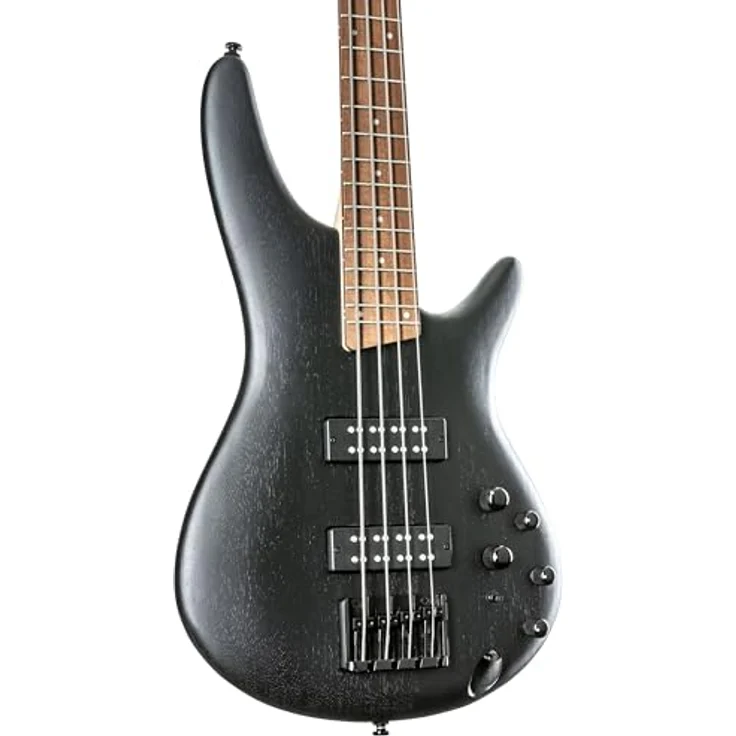 Ibanez SR300EB-WK, 4-saiter E-Bass aus der Soundgear-Serie mit Nyatoh Korpus, 24 Medium Bünden und PowerSpan Dual Coil Tonabnehmer, Wettered Black – Bild 7