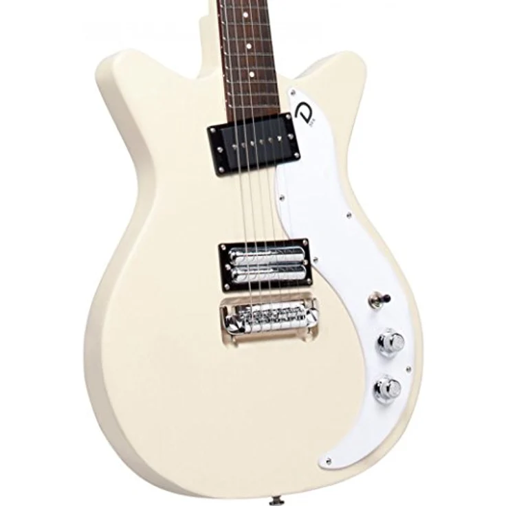 Danelectro 59X Cream, E-Gitarre mit Double Cutaway, P90 und Dual Lipstick Humbucker, cremefarben – Bild 2
