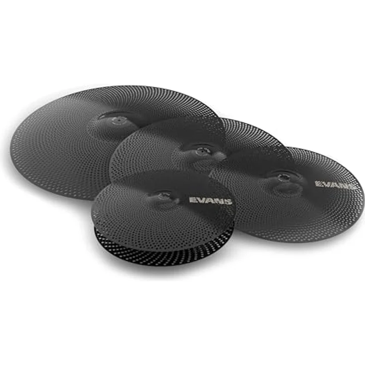 Evans dB One Cymbal Pack, Schlagzeugbecken-Set mit 14" Hi-Hat, 16" Crash, 18" Crash, 20" Ride, schwarz, reduzierte Lautstärke um 80% – Bild 1