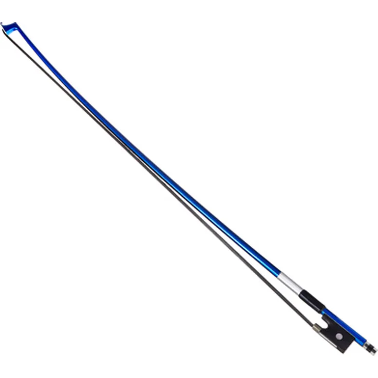 Artino BF-29 Violinbogen 1/2 Blau, Fiberglass-Stange mit Ebenholzfrosch und schwarzer Behaarung