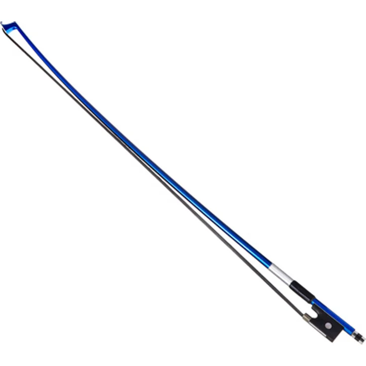 Artino BF-29 Violinbogen 1/2 Blau, Fiberglass-Stange mit Ebenholzfrosch und schwarzer Behaarung