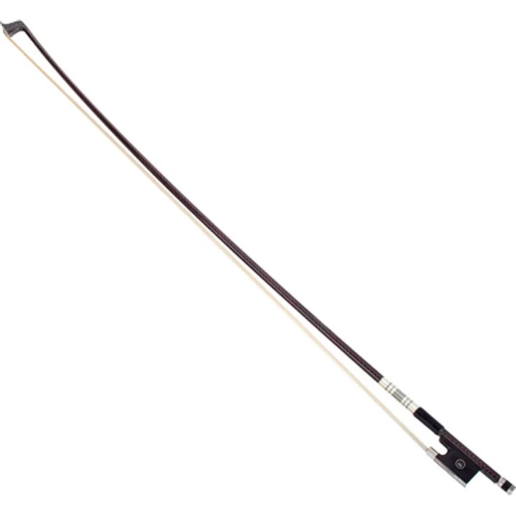 Roth & Junius RJB Carbon Violin Bow 3/4 BR, Geigenbogen mit Ebenholzfrosch und Abalone-Auge, braune Carbonstange, Naturhaarbezug
