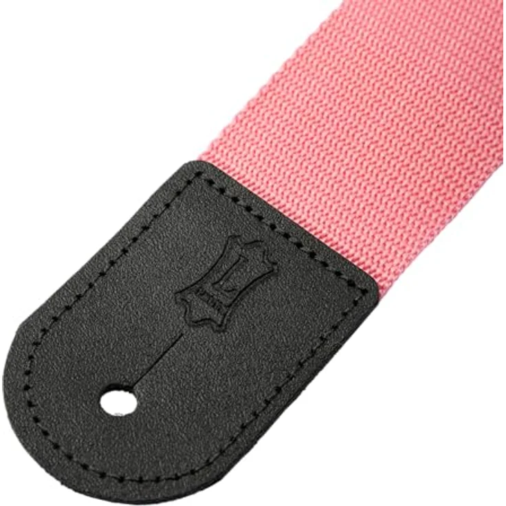 Levys Poly Strap 2" PNK, Gitarrengurt aus Polypropylen, pink, verstellbar von 89 cm bis 157 cm, mit Leder-Endstück – Bild 8