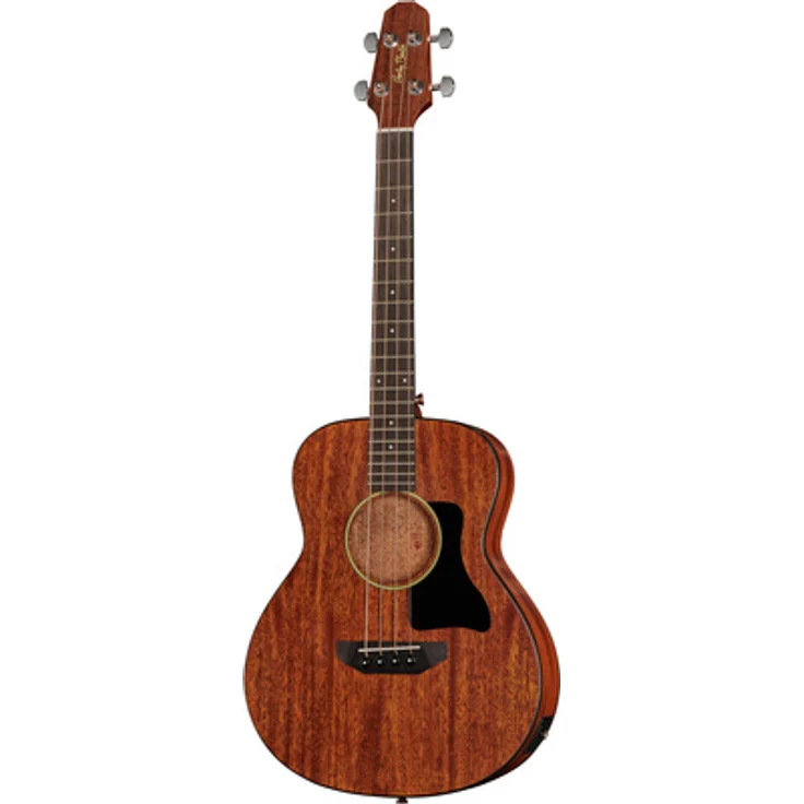 Harley Benton GS-Travel-E Bass Mahogany, Akustik-/Elektrobassgitarre in Mini Travel Grand Symphony Größe, gewölbter Mahagoni-Korpus, Matt satinierte Oberfläche, inklusive Gigbag