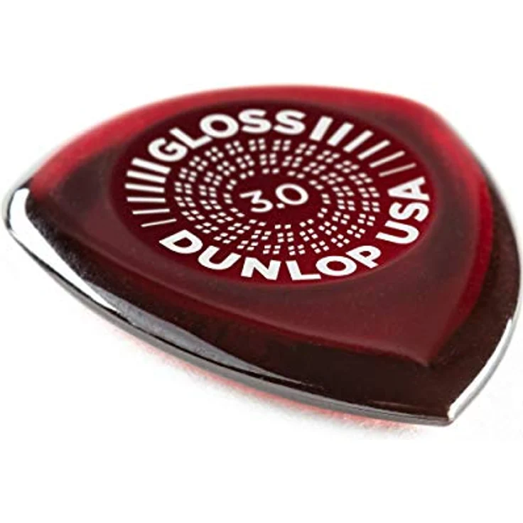 Dunlop Flow Gloss Picks Set 3.00, Plektren set mit 3 Stück, 3.00 mm Stärke, Ultex Material, hochglanzpolierte Kanten für Präzision – Bild 3