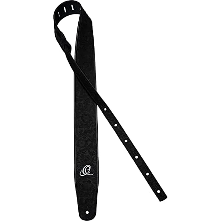 Ortega OSBY-1, Gitarrengurt aus Leder, verstellbar bis 145 cm, Byzantine Black – Bild 2