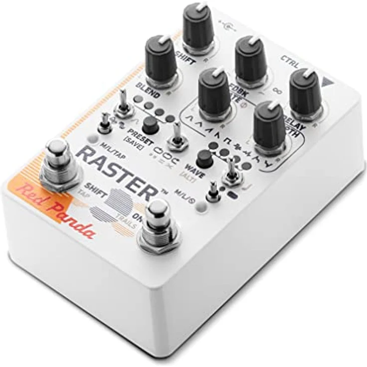 Red Panda Raster V2 - Delay Effektpedal mit 1600 ms Stereo Delay, Pitch- und Frequency-Shifting, MIDI-Synchronisation, Metall Gehäuse – Bild 2