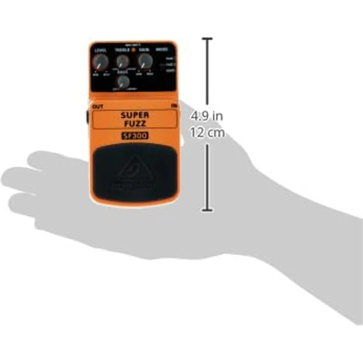 Behringer SF300 Super Fuzz, Overdrive-Pedal mit drei Klang-Betriebsarten, Gain- und Level-Reglern sowie 2-Band EQ – Bild 2