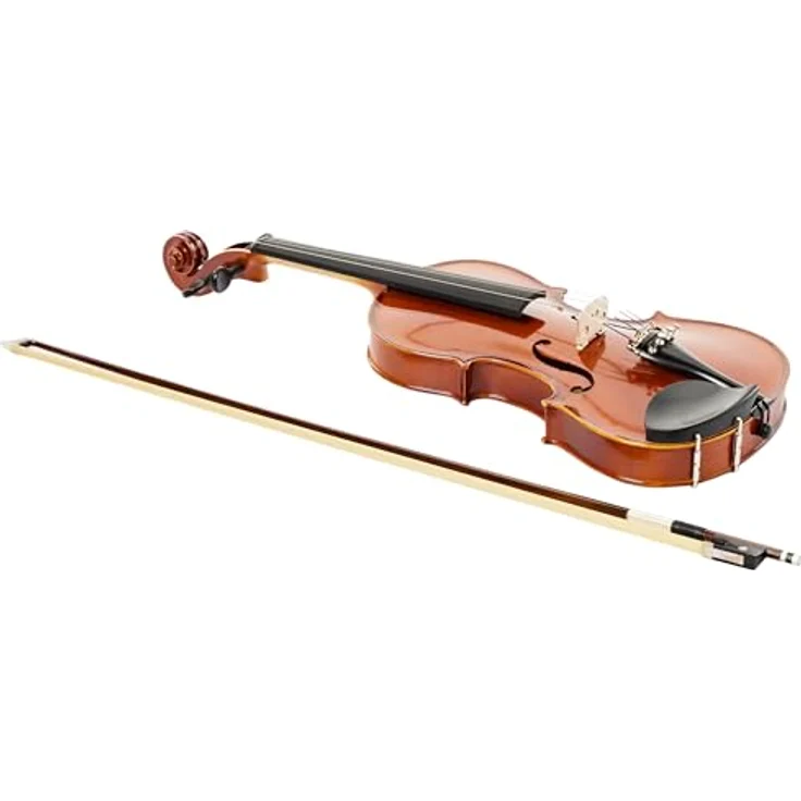 Yamaha V5 SA44 Violin Set 4/4, vollmassive Violine mit massiver Fichtendecke, massiver Ahornboden, Ebenholzgriffbrett und Zubehör im Koffer – Bild 1