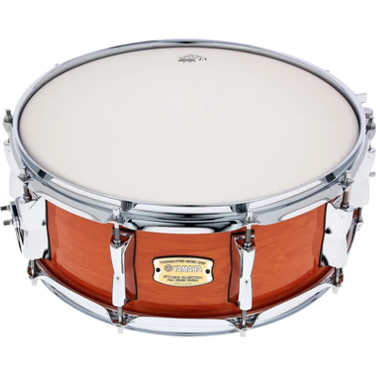 Yamaha Stage Custom 14"x5,5" Snare, Birke, Farbe Honey Amber, chrom Hardware, dreifach geflanschter Stahlspannreifen, 45° Kesselgratung