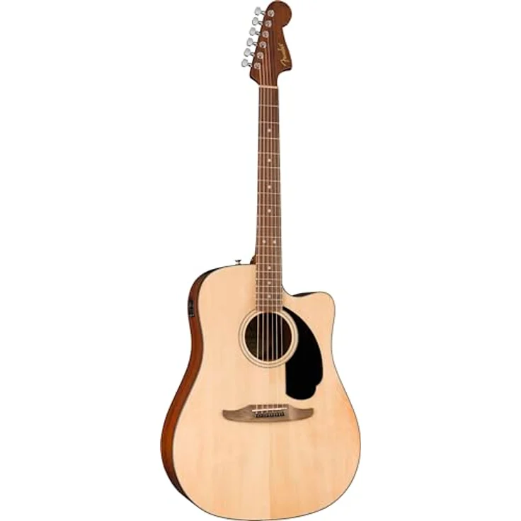 Fender California Standard Redondo CE, Elektro-Akustikgitarre mit Fichtendecke und schwarzem Schlagbrett, Natur – Bild 3