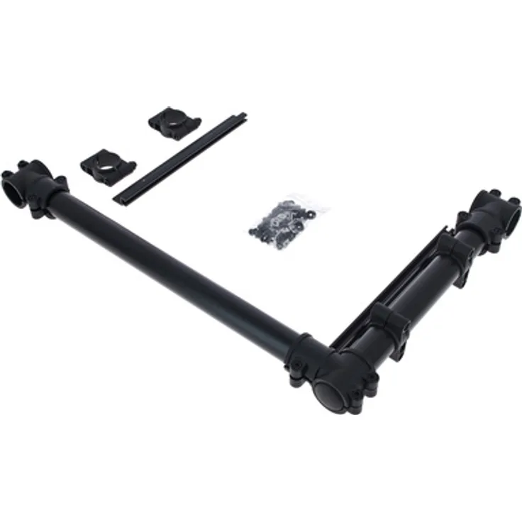 Jaspers 19 Zoll Inset 6 HE B, Keyboard-Ständer-Erweiterung aus schwarz pulverbeschichtetem Aluminium