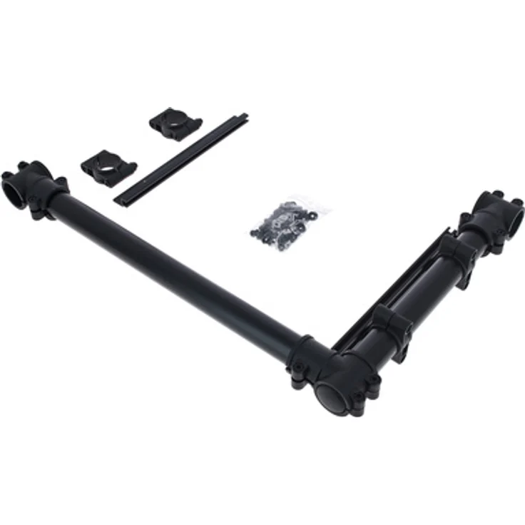 Jaspers 19 Zoll Inset 6 HE B, Keyboard-Ständer-Erweiterung aus schwarz pulverbeschichtetem Aluminium