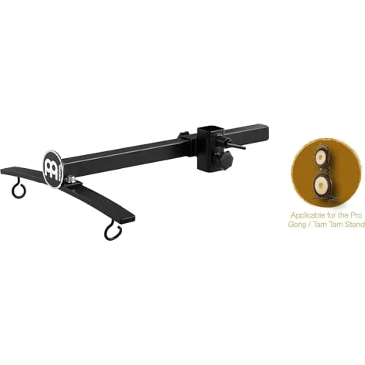 Sonic Energy TMGS-2 Gong Halter, Anbauteil aus pulverbeschichtetem Stahl, schwarz, für bis zu 2 Gongs (TMGS-2-G) – Bild 3