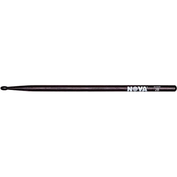 Vic Firth 2BB Nova Hickory Drumsticks, Schwarz, 412mm Länge, 15,8mm Durchmesser, Ovaler Holzkopf – Bild 1