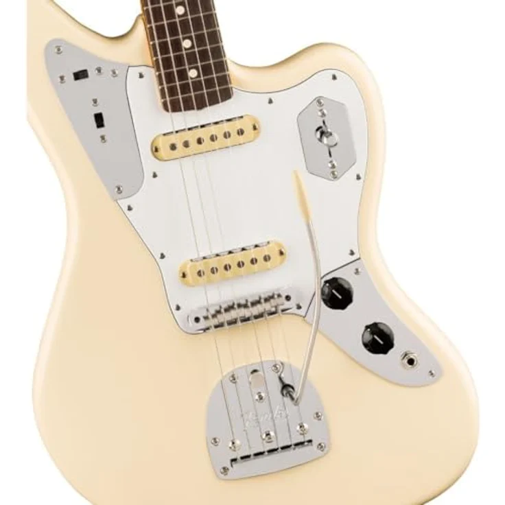 Fender Johnny Marr Jaguar OWT, E-Gitarre mit Erle Korpus, Ahorn Hals, Palisander Griffbrett, Olympic White, inkl. Hardshell Case – Bild 4