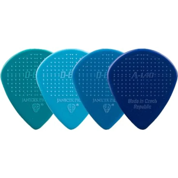 D-Grip Picks Jazz A Nylon Ozeanblau 1,18mm, Plektrum mit 3D-Grip-Textur, Größe Small, 6er Pack – Bild 3