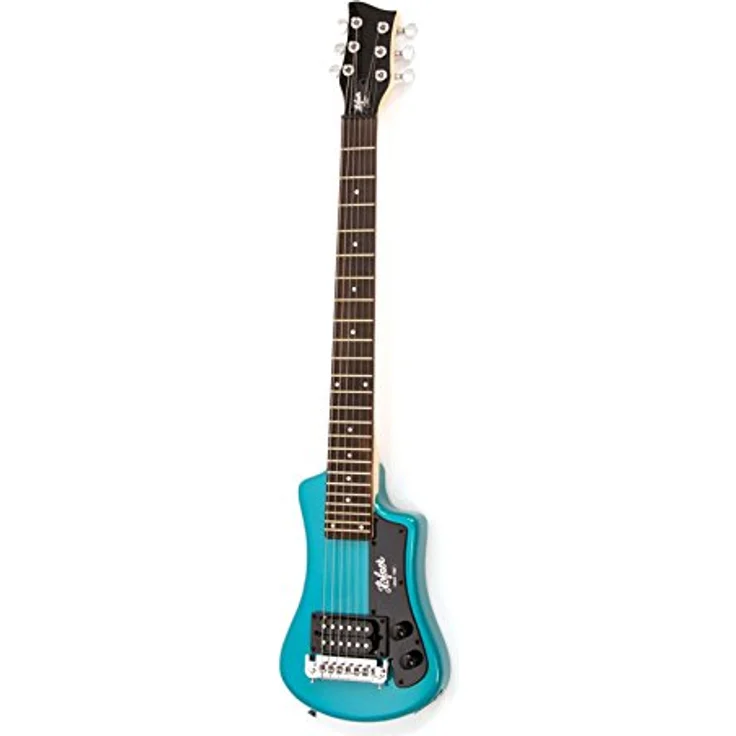 Höfner Shorty BL, E-Gitarre mit Linde Korpus, Ahorn Hals, 1 Humbucker Pickup, blau – Bild 1