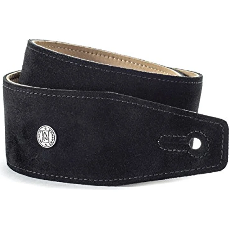 Dunlop BMF Suede Ebony Strap, Gitarrengurt aus Wildleder, komfortabel und langlebig, schwarz, verstellbar von 108 cm bis 147 cm – Bild 1