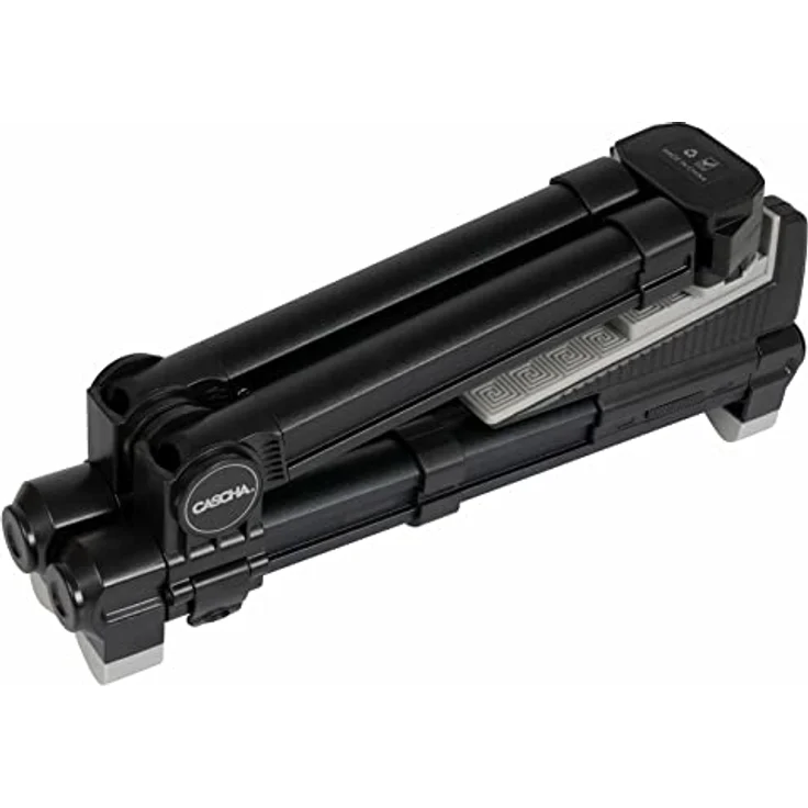 CASCHA Gitarrenständer aus Aluminium, faltbar, höhenverstellbarer Klappständer für E-Gitarre, Akustikgitarre und Bass, schwarz – Bild 5