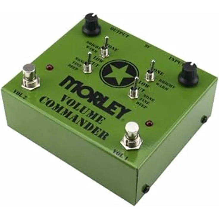 Morley Volume Commander, Gitarren-Effektgerät mit 2 Kanälen, Lautstärkeregler und Low-Cut-Schalter, Echter Bypass, Made in USA