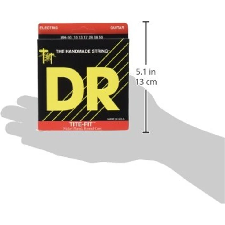 DR Strings Tite-Fit MH-10, E-Gitarre Medium-Heavy Saiten 10-50, ausgewogener Klang mit warmen Mitten und geschmeidigem Spielgefühl – Bild 3