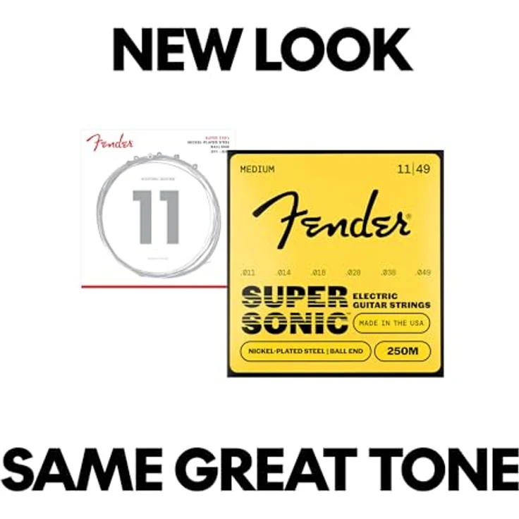 Fender Super 250 Gitarrensaiten für E-Gitarre, Nickelbeschichteter Stahl, Ballend, Saitensatz .011-.049, 6 Stück – Bild 5