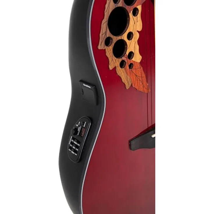 Ovation Celebrity Elite CE44-RR-G, Westerngitarre mit massiver Fichtendecke, Ruby Red Hochglanz, OP-4BT Preamp und Slimline Pickup – Bild 4
